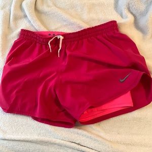 Nike shorts pink Dri-fit with liner 4” inseam